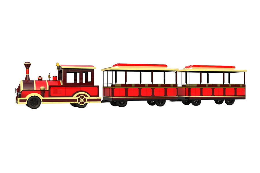 Semi-enclosed 20-seater elegant large trackless sightseeing train