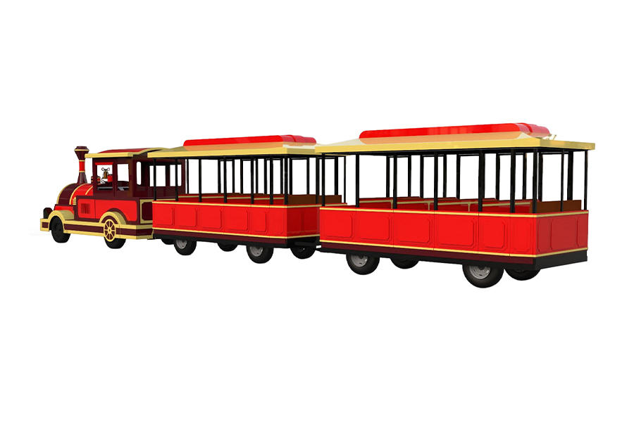 Semi-enclosed 20-seater elegant large trackless sightseeing train