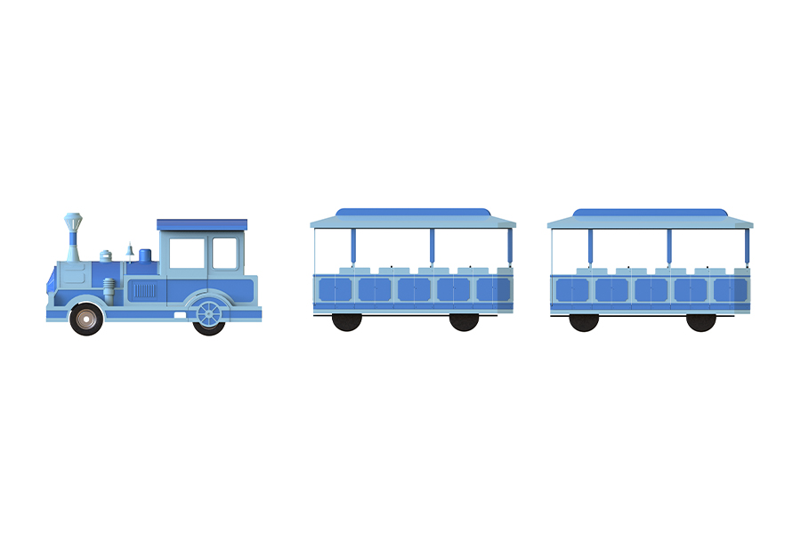 Semi-enclosed 20-seater elegant large trackless sightseeing train