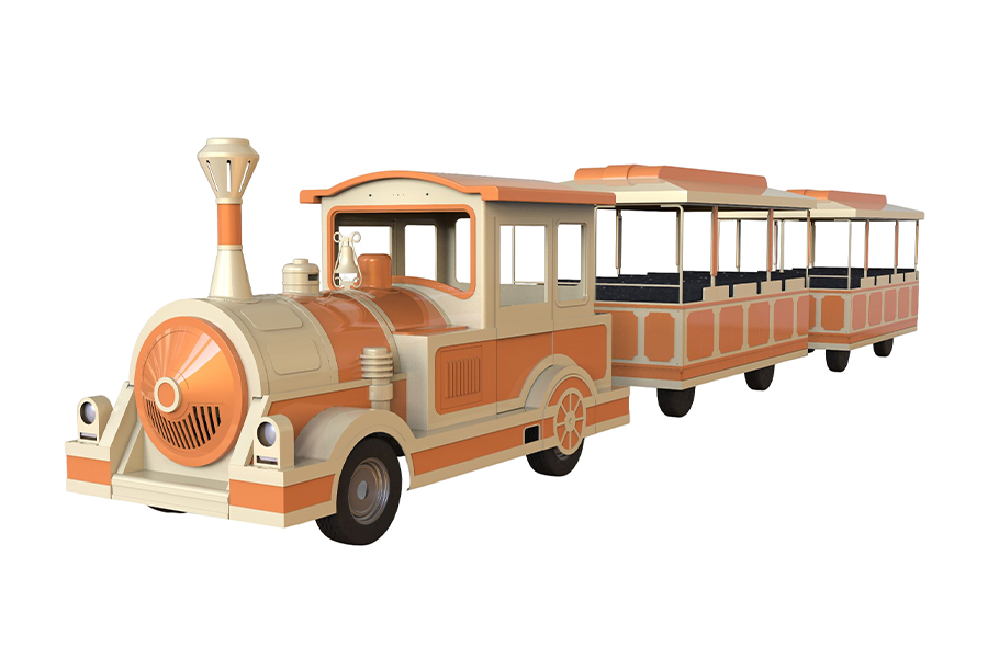 Semi-enclosed 20-seater elegant large trackless sightseeing train