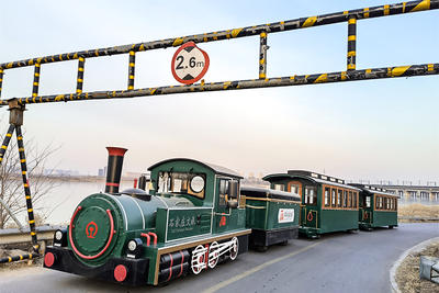 Classic large trackless simulation train