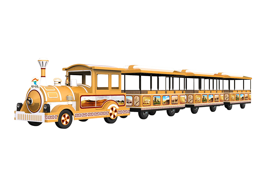 Semi-enclosed 20-seater elegant large trackless sightseeing train