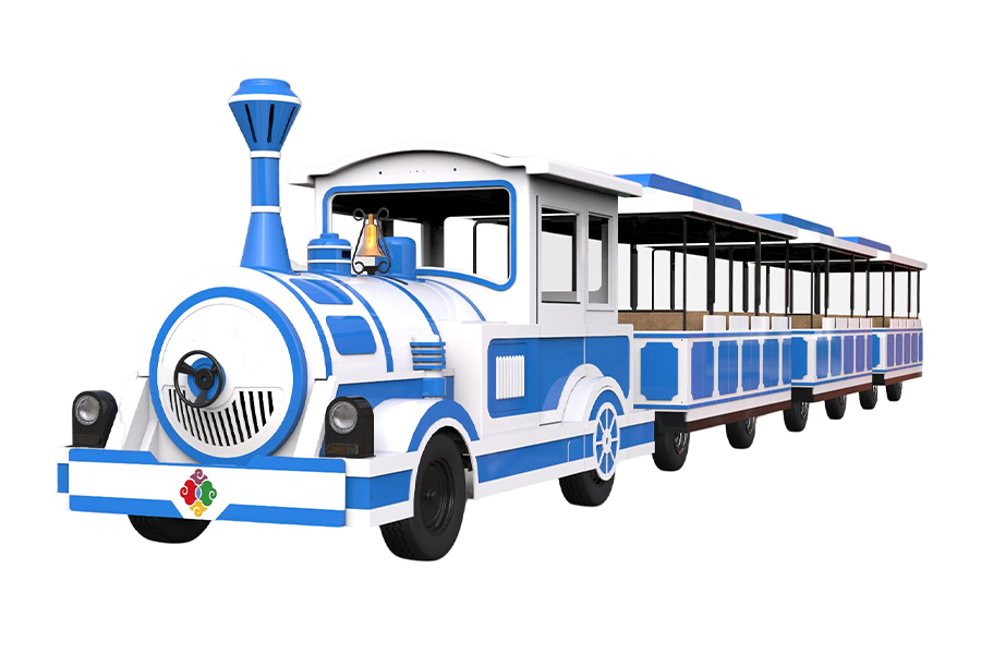 Semi-enclosed 20-seater elegant large trackless sightseeing train