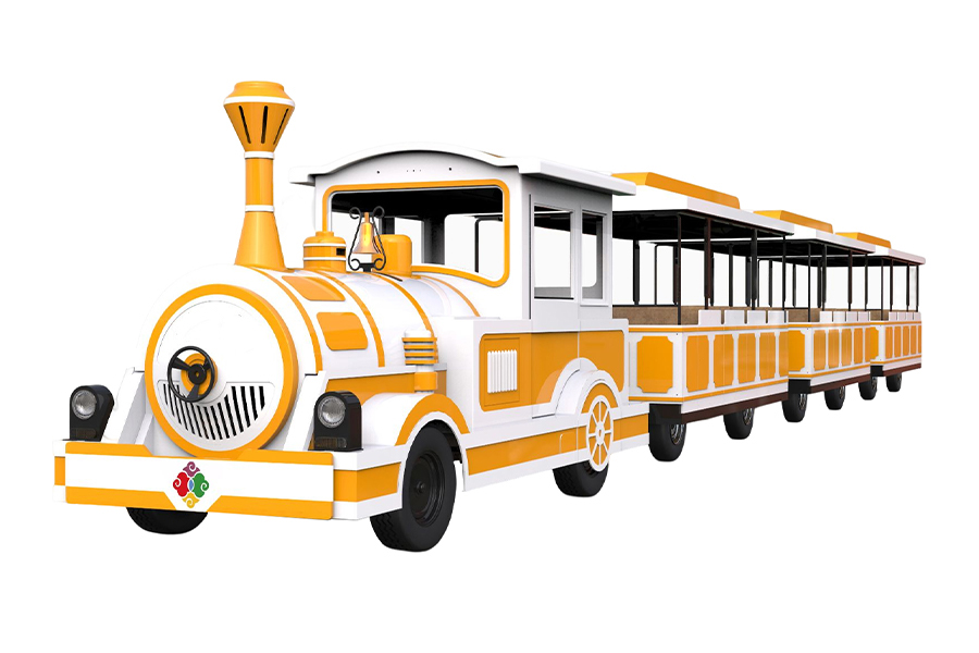 Semi-enclosed 20-seater elegant large trackless sightseeing train