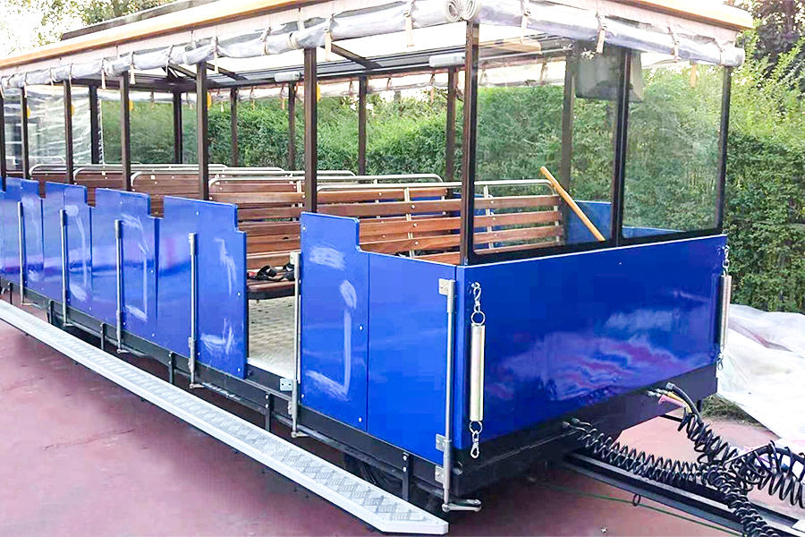 Semi-enclosed 24-seater elegant large trackless sightseeing train