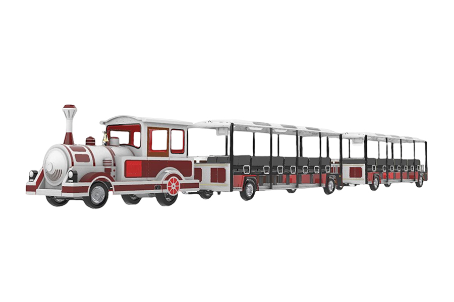 Stepless entry version large trackless sightseeing train