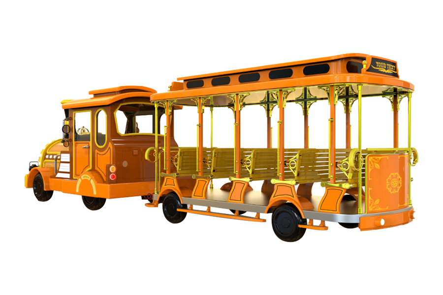 Tram type large trackless sightseeing train