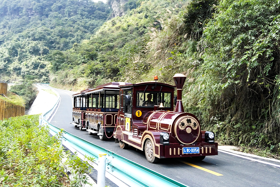 20-seat semi-enclosed carriage classic large trackless sightseeing train