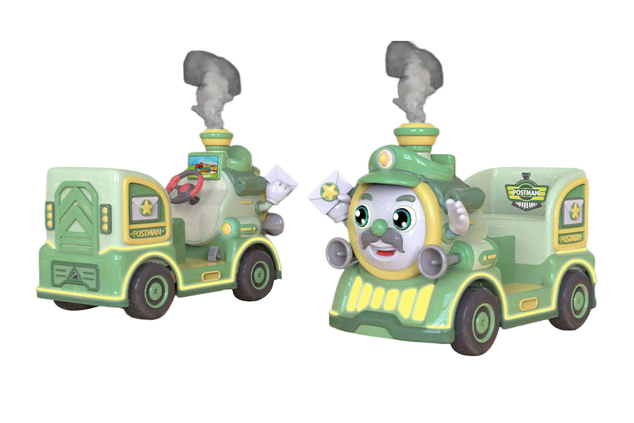Shopping Mall Train, Car Rides, Kids Driving School Bus