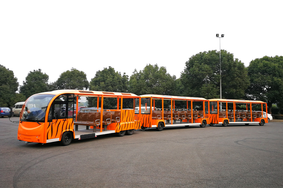 Electric I-type open model with trailer section sightseeing car