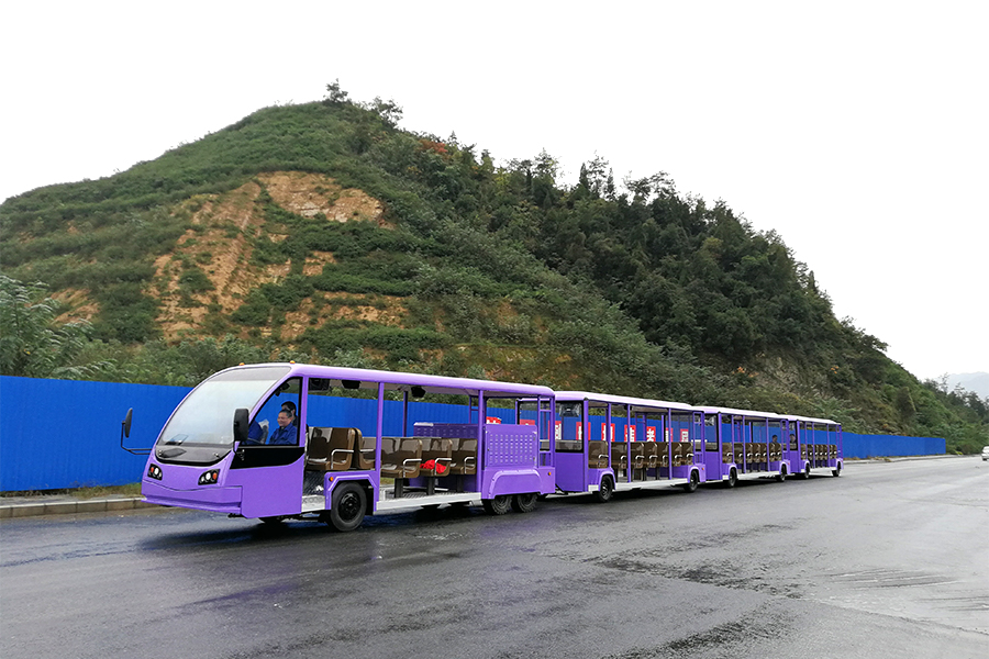 Electric II-type open model with trailer section sightseeing car