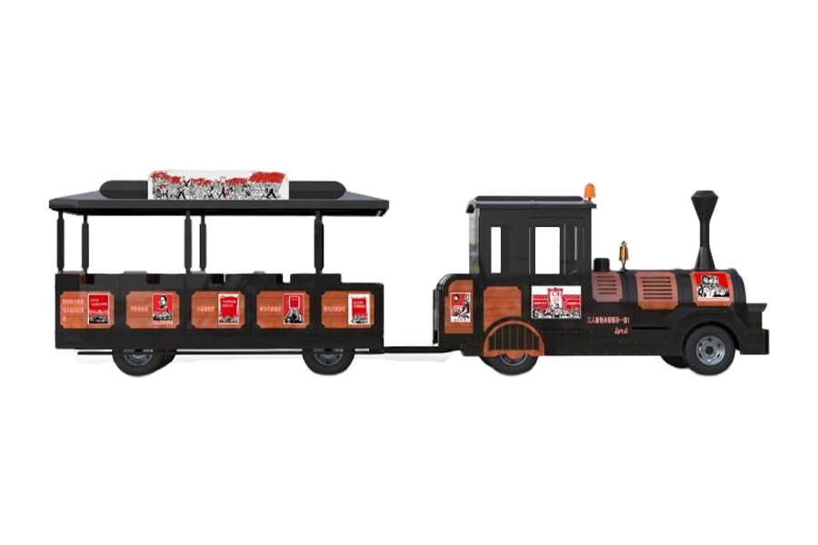 20-seat semi-enclosed carriage classic large trackless sightseeing train