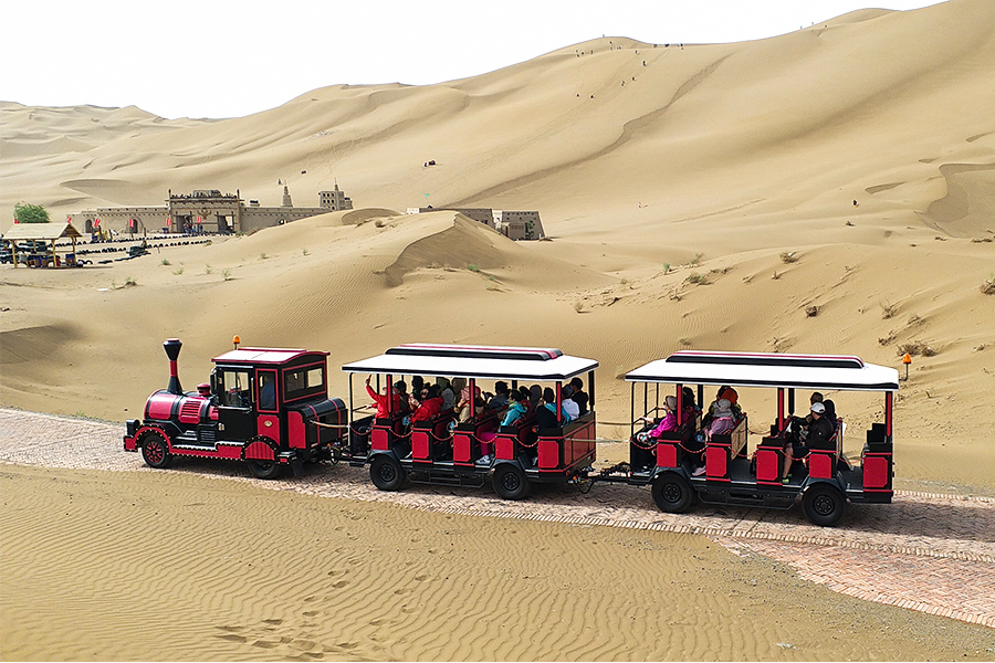 20-seat open carriage classic large trackless sightseeing train