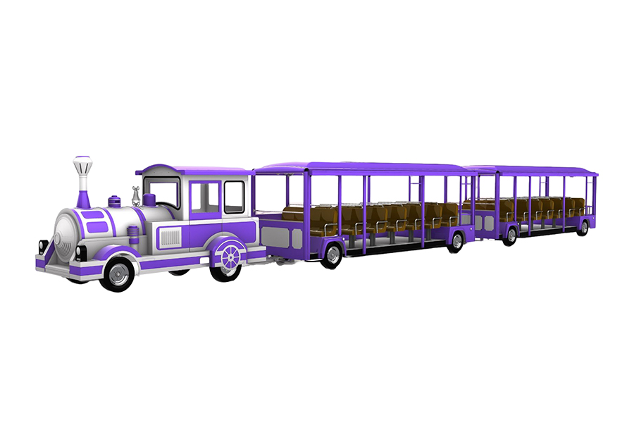 Stepless entry version large trackless sightseeing train
