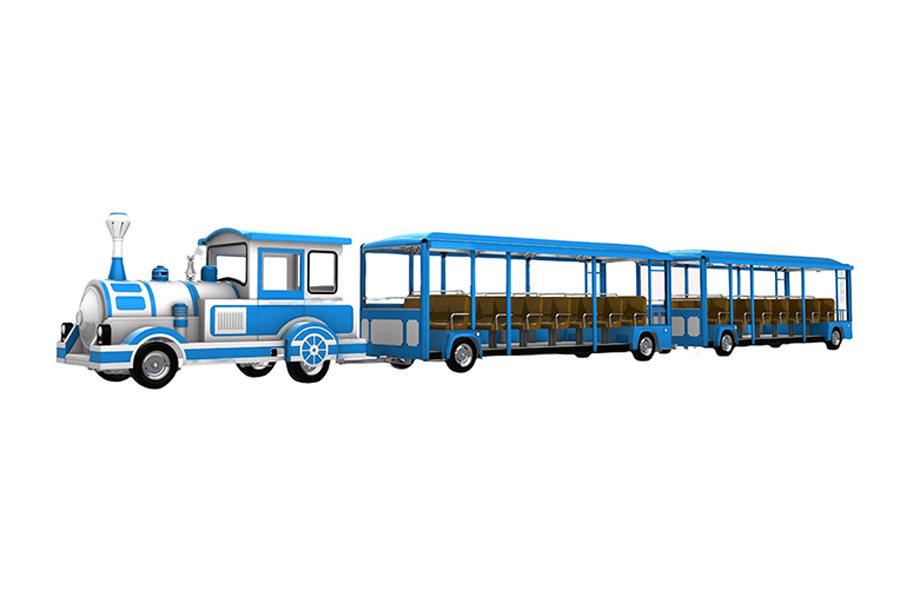 Stepless entry version large trackless sightseeing train