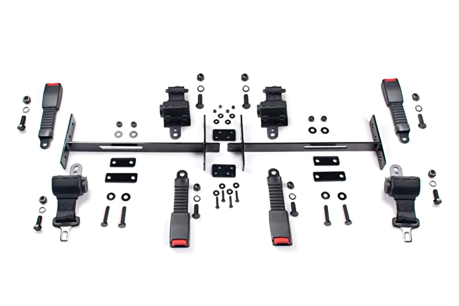 4 Sets of Retractable seat Belt Kit, with Brackets Stainless Steel Bolt, for EZGO Yamaha Club Car