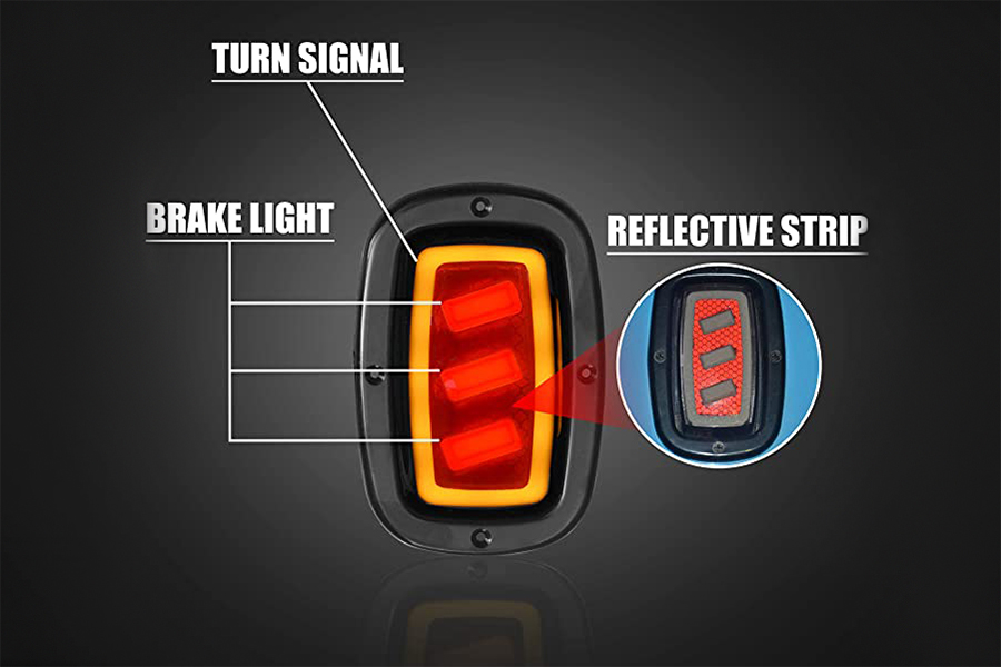Deluxe Plus LED Light Kit (Fit Club Car DS 1993-UP Gas and Electric Golf Cart)