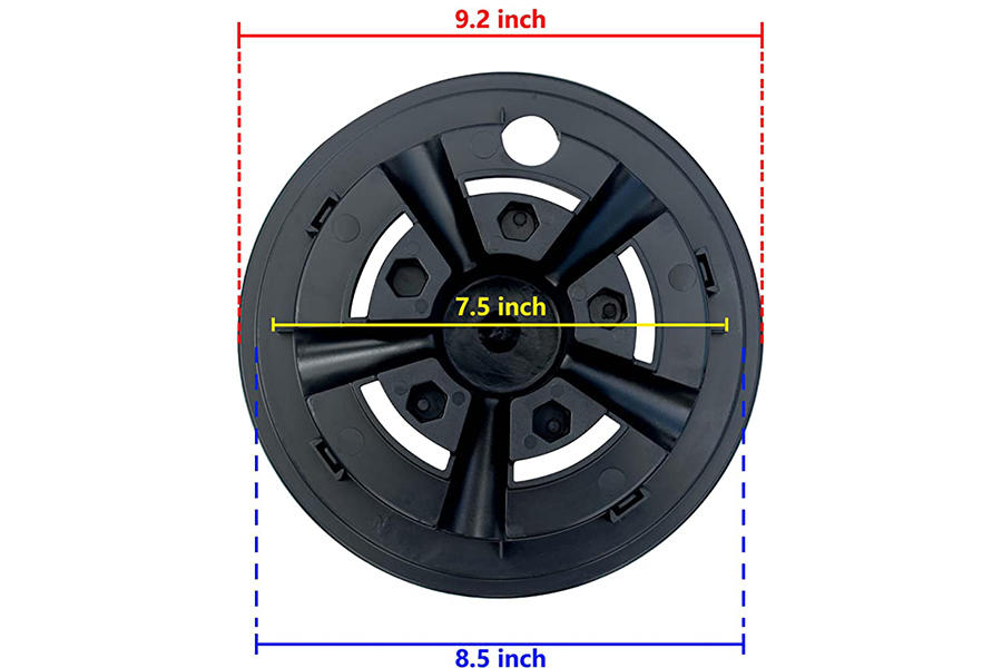 Golf Cart Wheel Covers Black Color