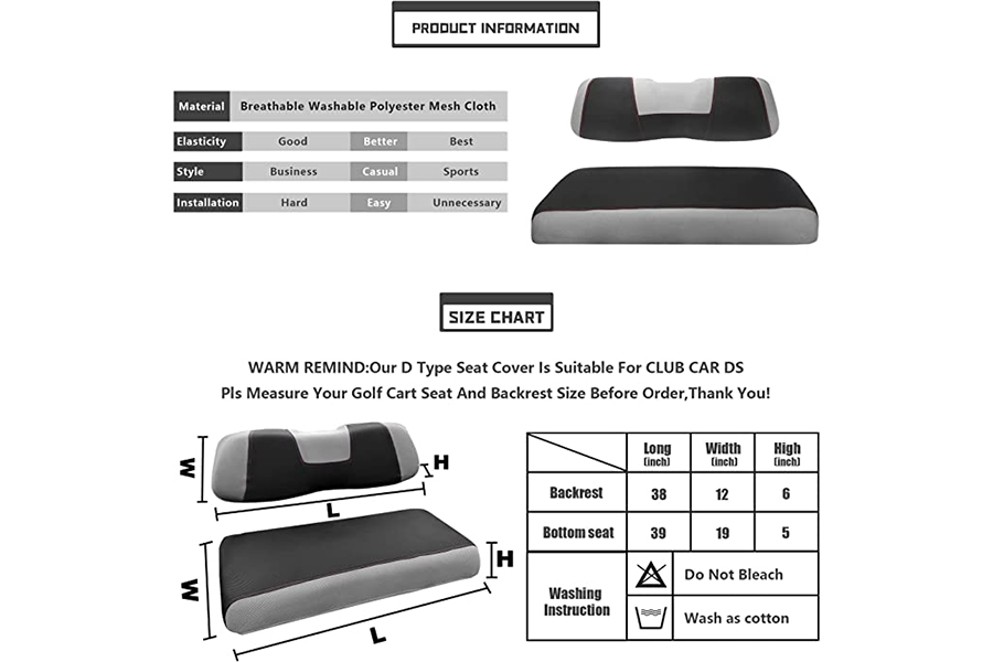 Seat Covers Dtype Grey & Black