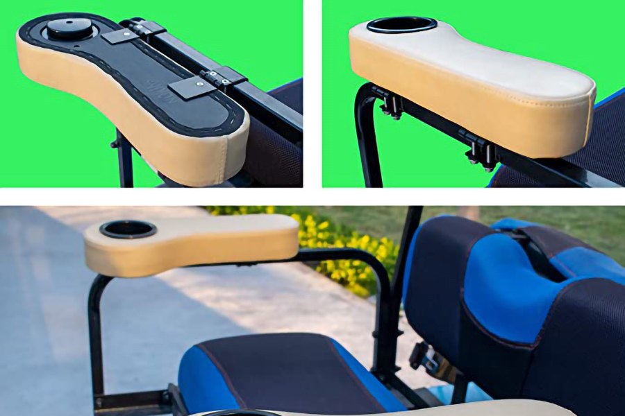 Armrest With Cup Holder Flip Type