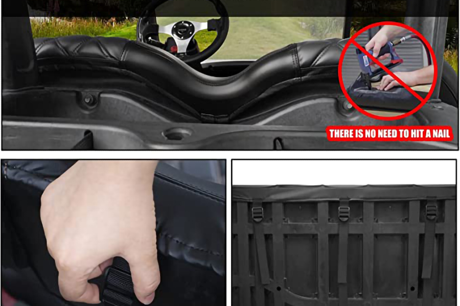 Golf Cart Seat Covers P Diamond type Black