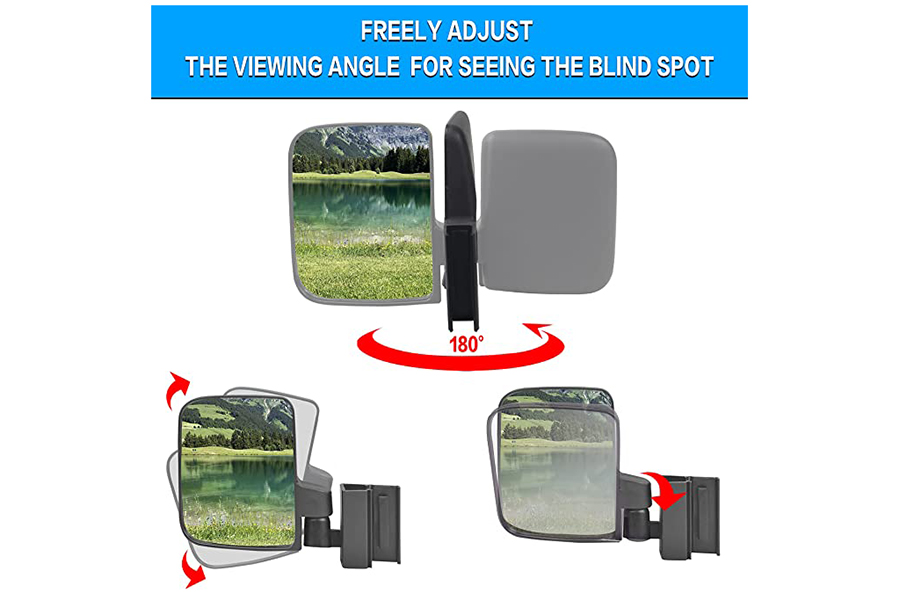 No Drilling Folding Side Rearview Mirror