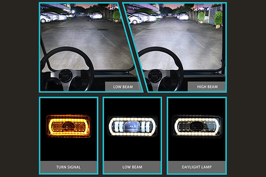 Deluxe Plus LED Light Kit (Fit Club Car DS 1993-UP Gas and Electric Golf Cart)