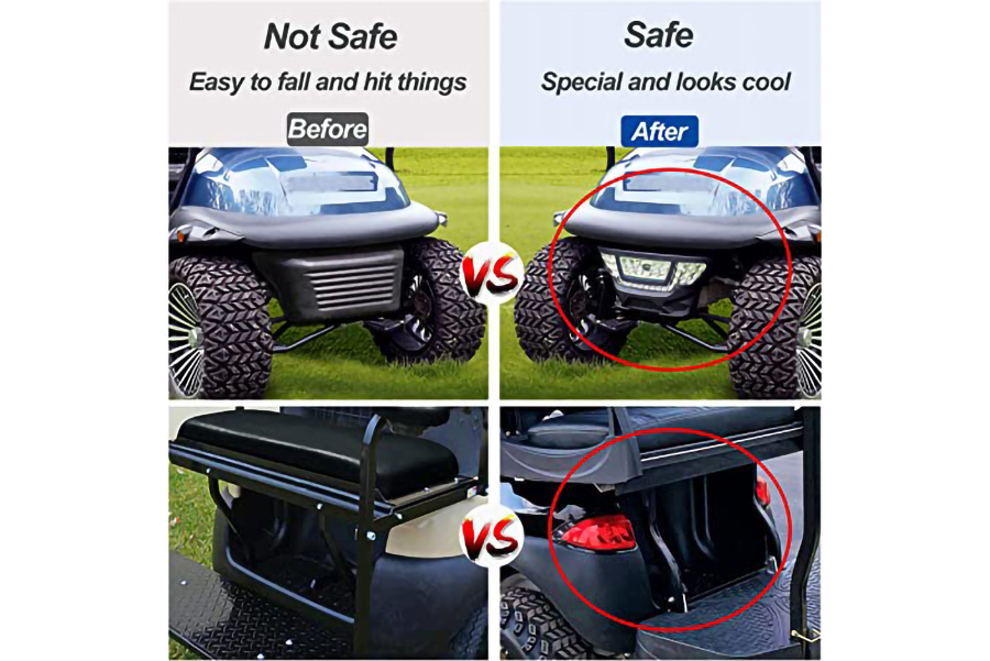 Upgraded Golf Cart Light Kit (club car precedent gas & electric models)