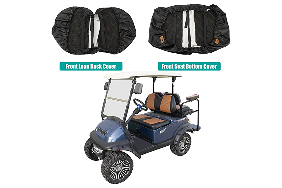 Golf Cart Seat Covers Diamond Brown & Black