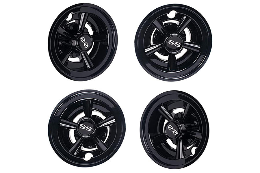 Golf Cart Wheel Covers Black Color