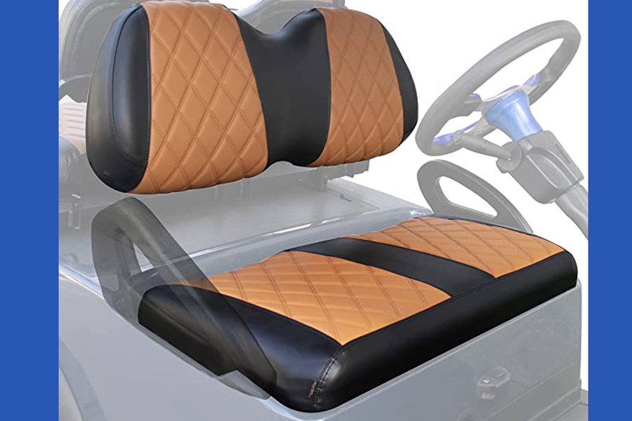 Golf Cart Seat Covers Diamond Brown & Black