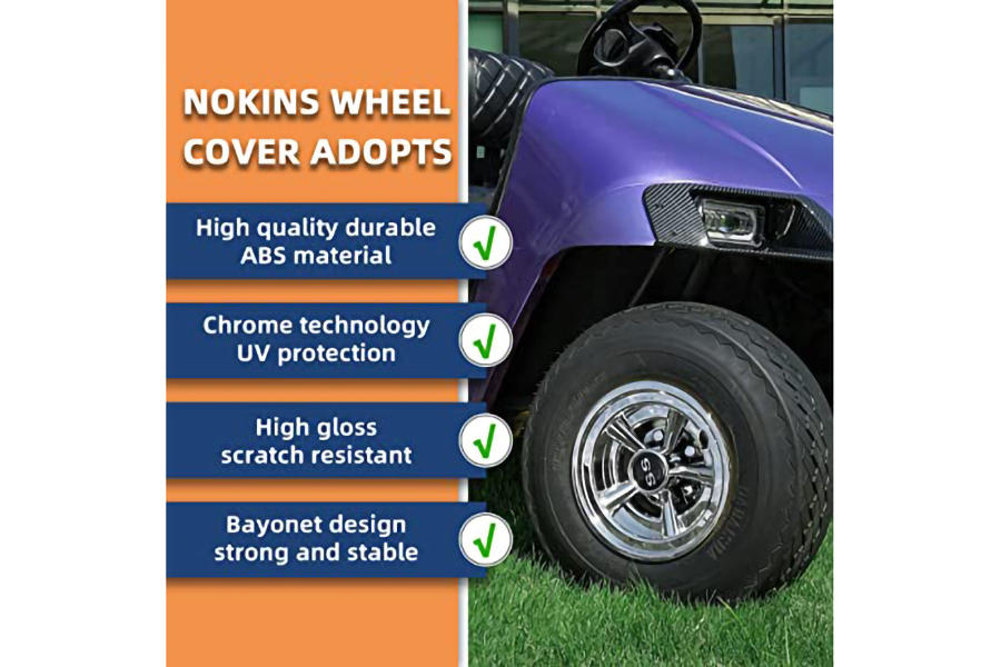 Golf Cart Wheel Covers Silver Color