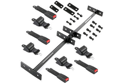 4 Sets of Retractable seat Belt Kit, with Brackets Stainless Steel Bolt, for EZGO Yamaha Club Car