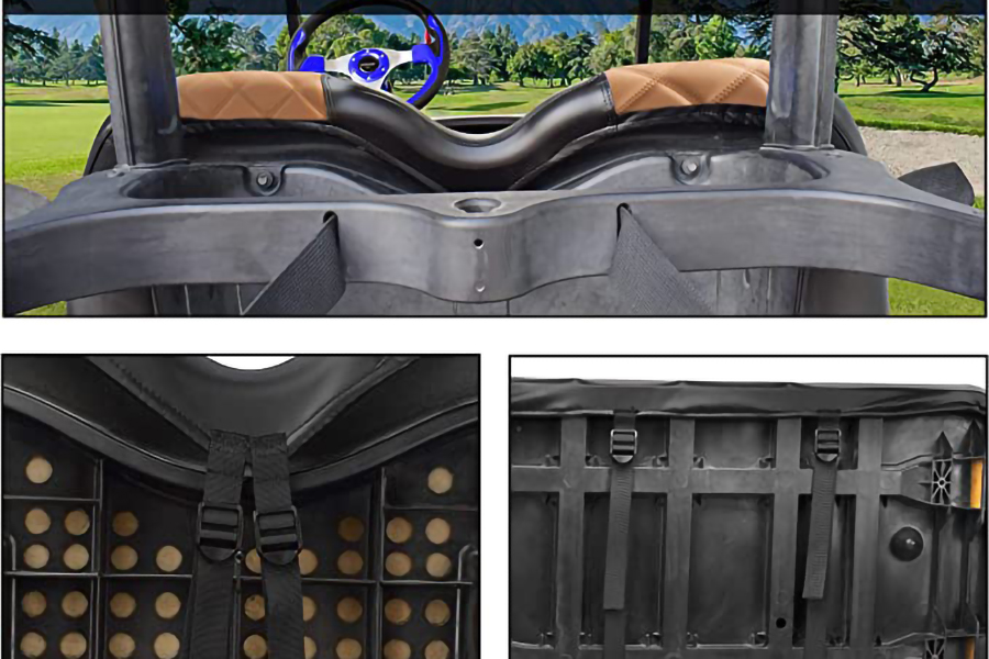 Golf Cart Seat Covers Diamond Brown & Black