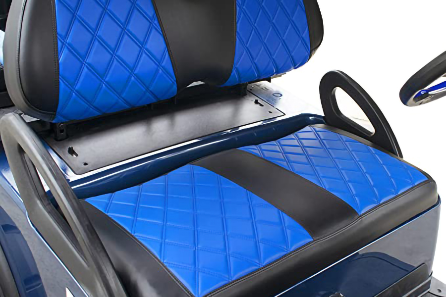 Golf Cart Seat Covers Diamond Blue & Black